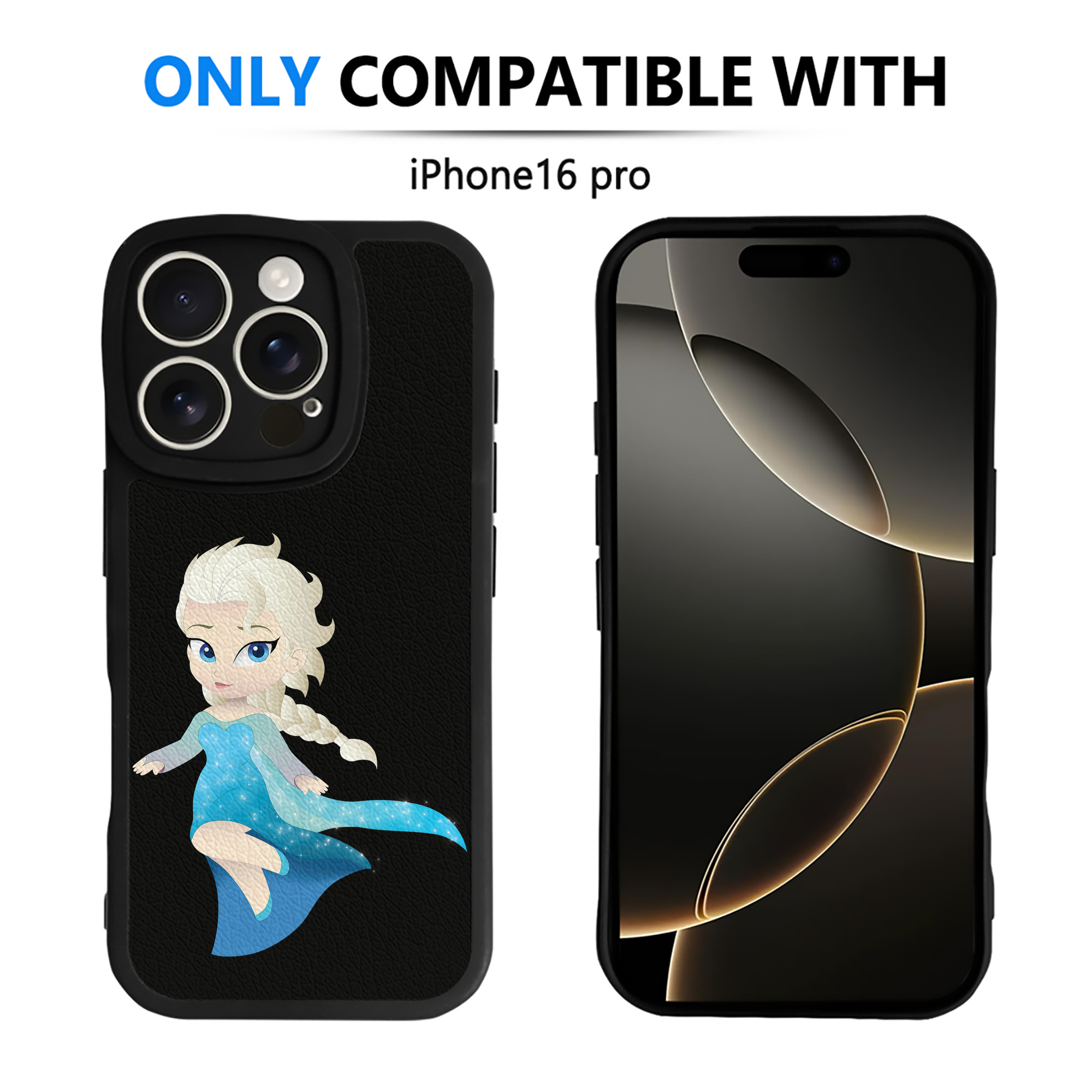 （画像用） アナと雪の女王 アンナ エルサ Frozen Anna Elsa 【iPhone 16シリーズ対応】シリコンスマホケース（レザー調） 材質：シリコン
